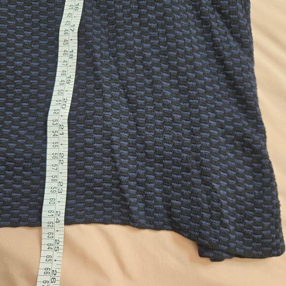 EILEEN FISHER Women Boxy Oversized Lagenlook Open Back Knit Sweater M Blue Black - Picture 11 of 11